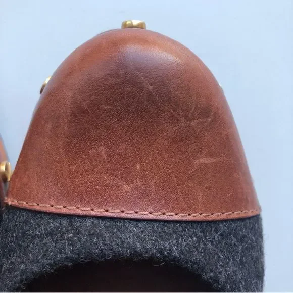 Tory Burch Brown and Gray Heels - Picture 7 of 9